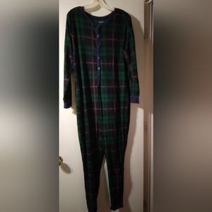 Green plaid onesie